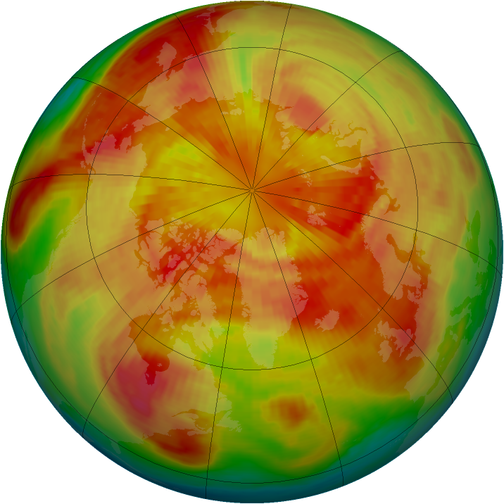 Arctic ozone map for 17 March 1981